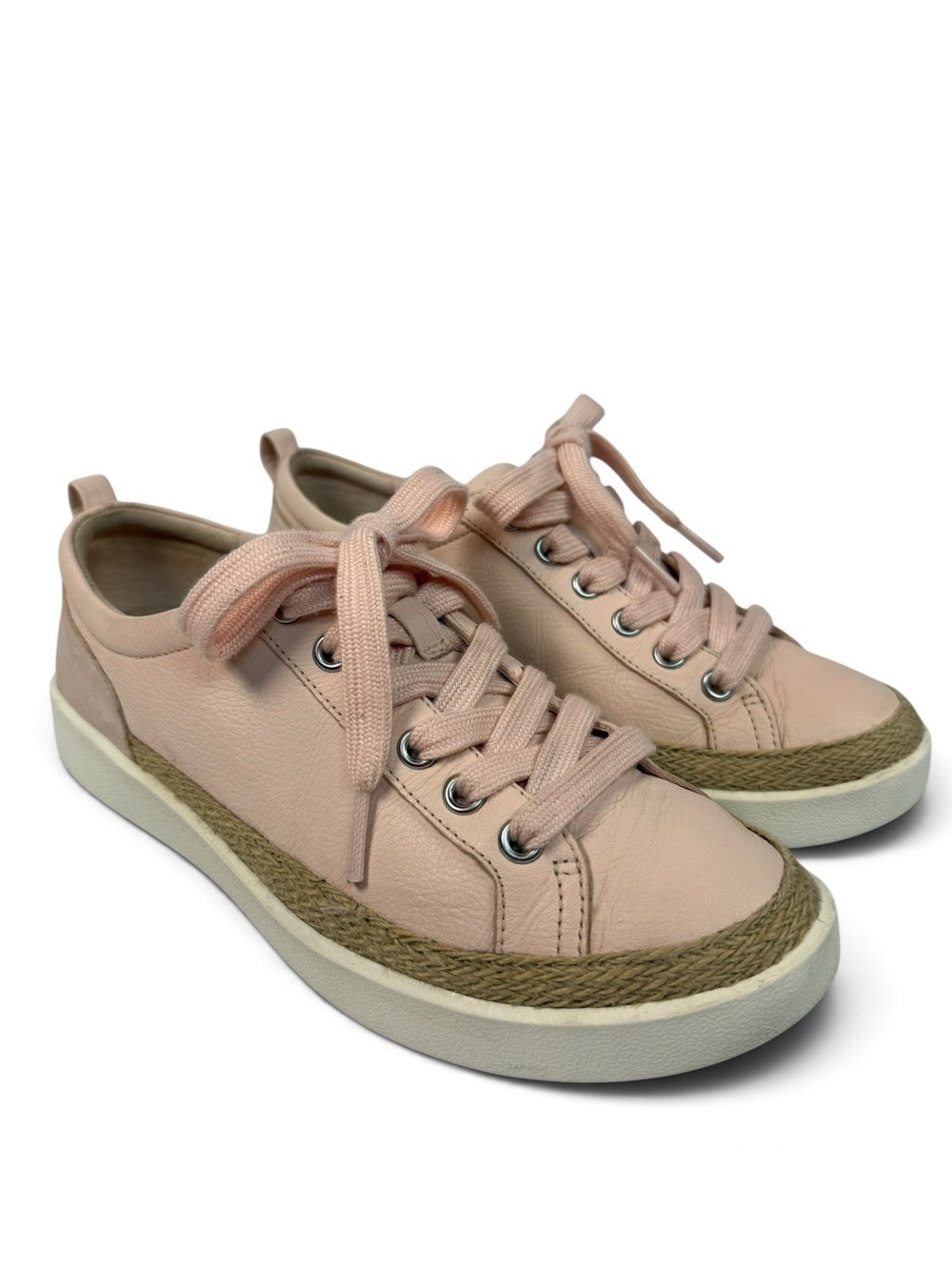 Vionic Winny Parchment Cameo Rose Leather Sneakers Women’s 7